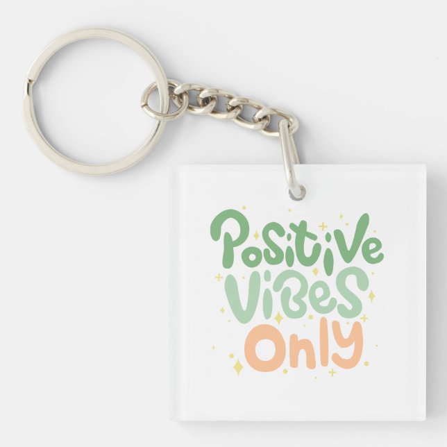 Porte-clefs Vies positives uniquement citations positives (Devant)