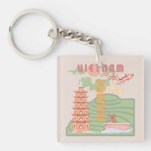 Porte-clefs Vietnam Travel Art, Vintage