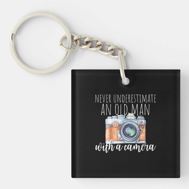 Porte-clefs Vieux Homme Avec Caméra (Devant)