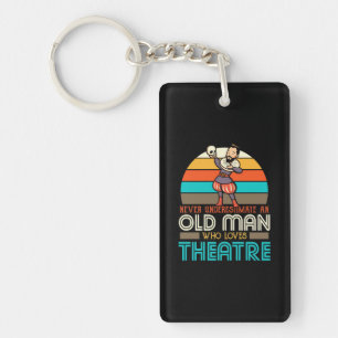 Porte-clefs Vieux Homme qui aime le théâtre