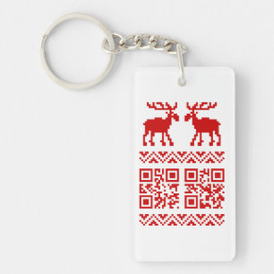 Porte-clefs Vilain Sweater QR Code Bonne année!