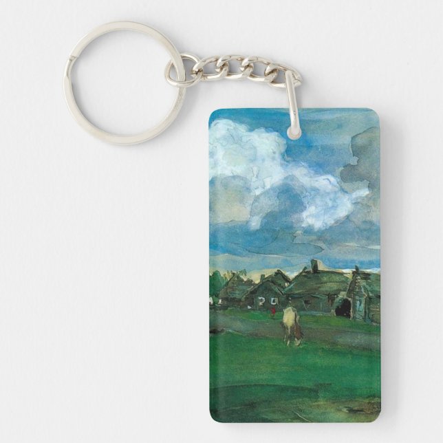 Porte-clefs Village russe Valentin Serov (Devant)