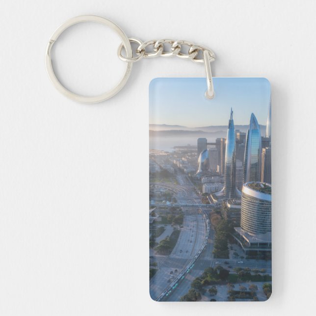 Porte-clefs Ville de Silicon Valley à l'aube 2026 (Devant)