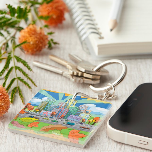 Porte-clefs Ville En Automne (Créateur téléchargé)