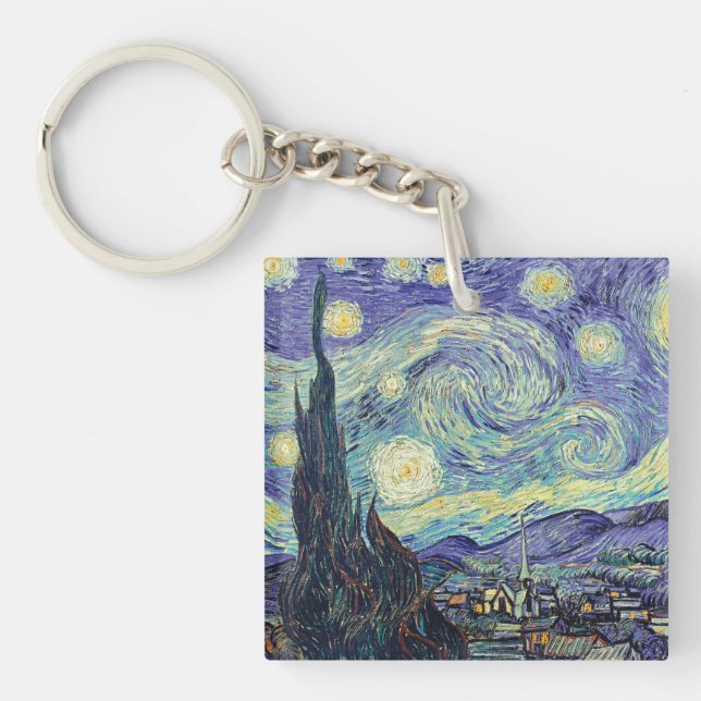 Porte-clefs Vincent Van Gogh La Nuit étoilée (Devant)
