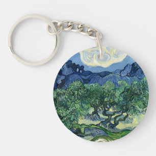 Porte-clefs Vincent Van Gogh Oliviers Paysage Montagneux