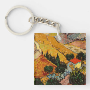 Porte-clefs Vincent van Gogh - Paysage, Maison et Laboureur