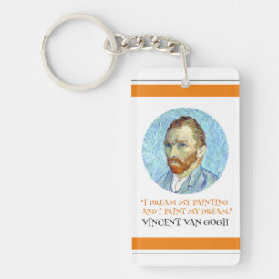 Porte-clefs Vincent Van Gogh Portrait avec citation