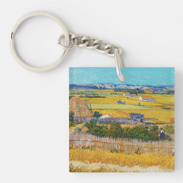 Porte-clefs Vincent van Gogh - Récolte à La Crau (Devant)