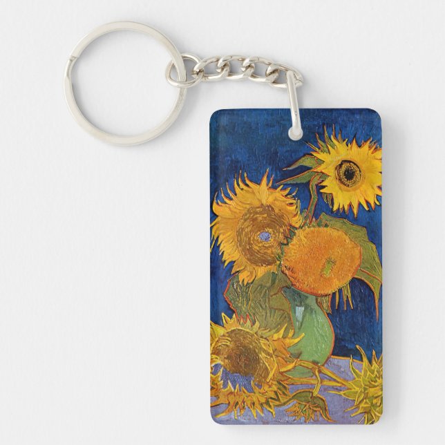 Porte-clefs Vincent van Gogh - Vase avec cinq tournesols (Devant)