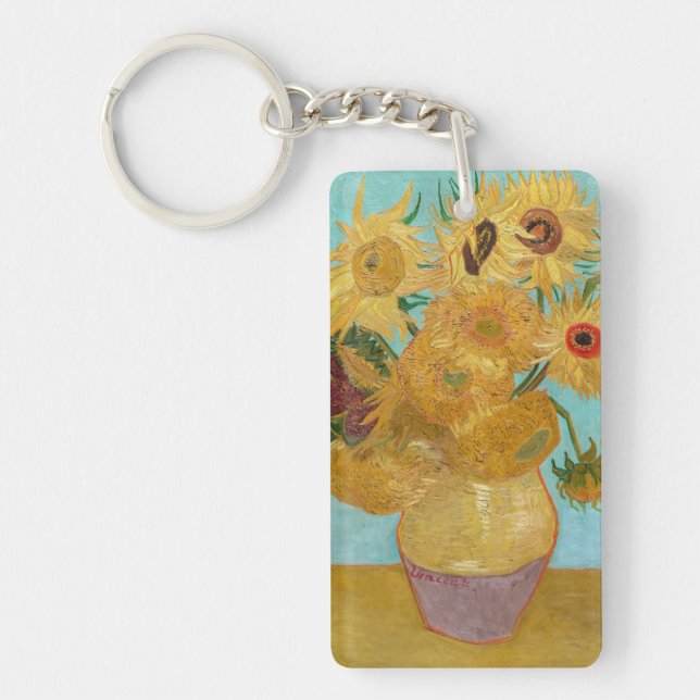 Porte-clefs Vincent Van Gogh - Vase avec douze tournesols (Devant)