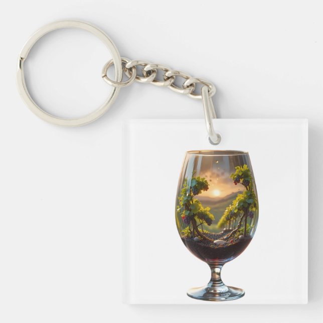 Porte-clefs Vineyard Reflections in a Chalice of Nature (Devant)
