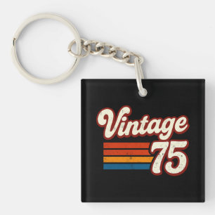 Porte-clefs Vintage 1975 Fabriqué en 1975 50e Anniversaire 50 