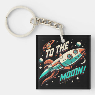 Porte-clefs Vintage Au Moon Rocket ship