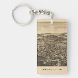 Porte-clefs Vintage Bennington, Vermont - Porte - clé de carte
