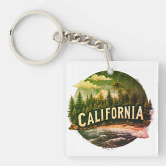 Porte-clefs Vintage California Scenic T-Shirt | Nature Graphic