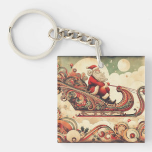 Porte-clefs vintage/caprical/père Noël/Noël
