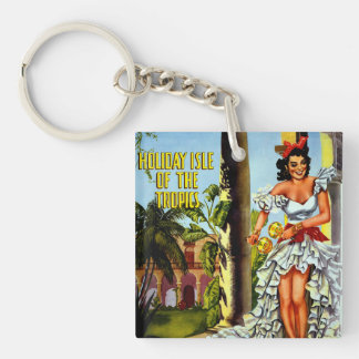 Porte-clefs Vintage Cuba Travel - Holiday Isle Tropics