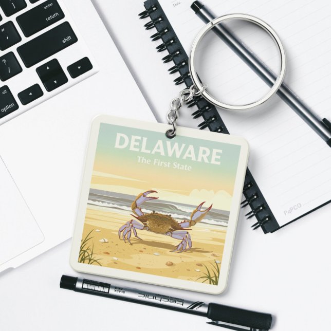 Porte-clefs Vintage Delaware (Créateur téléchargé)