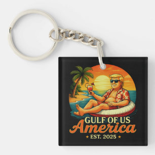 Porte-clefs Vintage drôle Trump Amérique du Golfe 2025