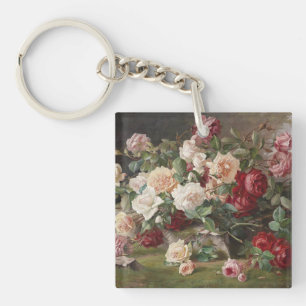 Porte-clefs Vintage E. Hariel Rose Still Life