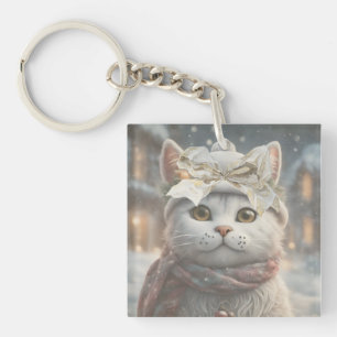 Porte-clefs Vintage Élégant mignon cadeau Amoureux des chats d