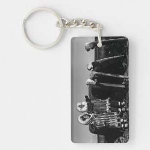 Porte-clefs Vintage eskimo vêtu de fourrure d'Alaska igloo de