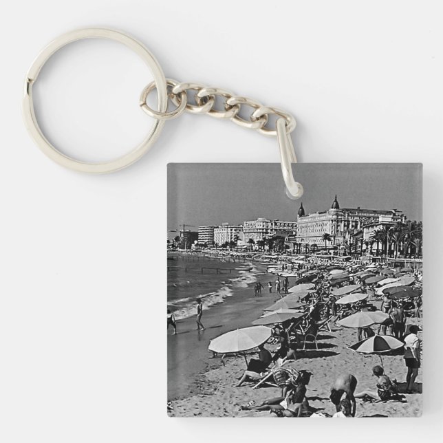 Porte-clefs Vintage France Cannes la plage (Devant)
