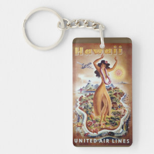 Porte-clefs Vintage Hawaii