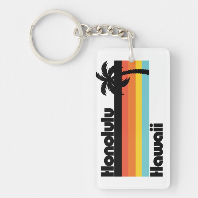 Porte-clefs Vintage Honolulu Hawaii (Devant)