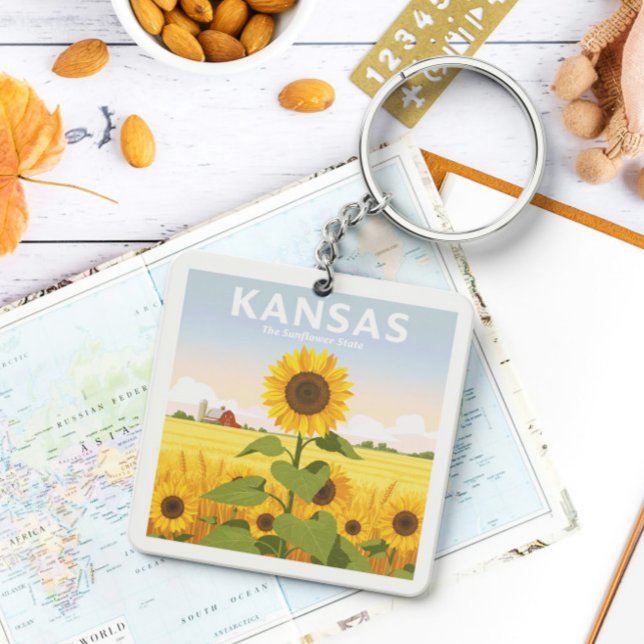Porte-clefs Vintage Kansas (Créateur téléchargé)