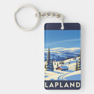 Porte-clefs Vintage Laponie Finlande Voyage