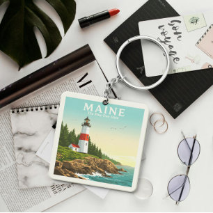 Porte-clefs Vintage Maine