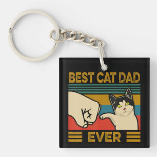 Porte-clefs Vintage Meilleur Chat Papa Jamais Drôle Chat Daddy