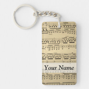 Porte-clefs Vintage Music Sheet