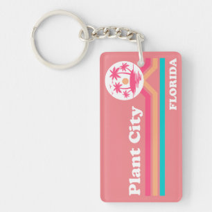 Porte-clefs Vintage Plante ville Floride