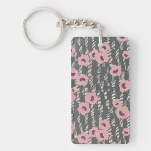 Porte-clefs Vintage René Crevel Art Déco Fleurs Roses Français