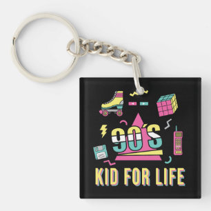 Porte-clefs Vintage Retro 90's Kid For Life 1990s 90s