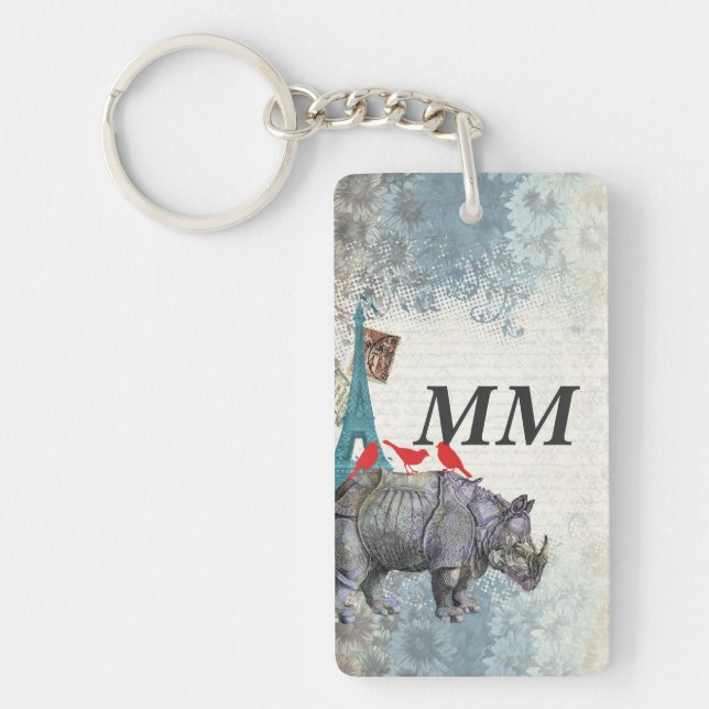 Porte-clefs Vintage rhino (Devant)