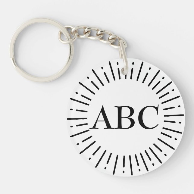 Porte-clefs Vintage Style Sunburst With Custom (Devant)