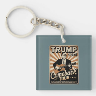 Porte-clefs Vintage TRUMP 2024 Rocks TOURNÉE DE RETOUR 