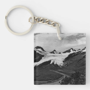 Porte-clefs Vintage USA Alaska Worthington glacier été Canv