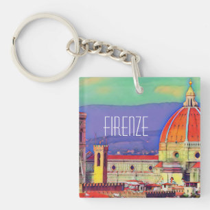 Porte-clefs Vintage voyage Florence Firenze Italie Eglise Duom