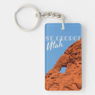 Porte-clefs Vintage voyage Hike St. George Utah formation roch