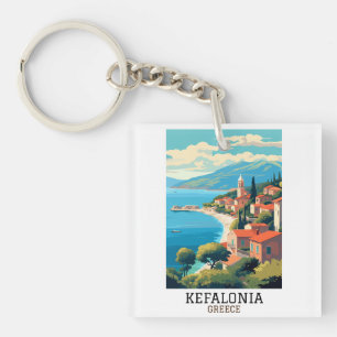 Porte-clefs Vintage voyage rétro de Kefalonia Grèce