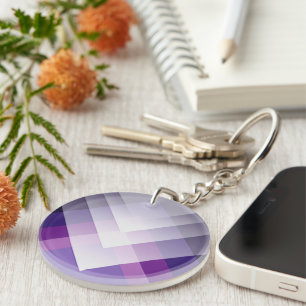 Porte-clefs Violet et blanc