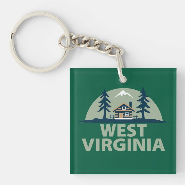 Porte-clefs Virginie-Occidentale, États-Unis d'Amérique (Devant)