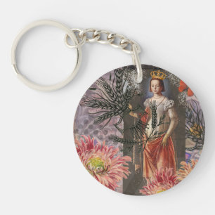 Porte-clefs Virgo Woman Portrait Antique Coloré Riche