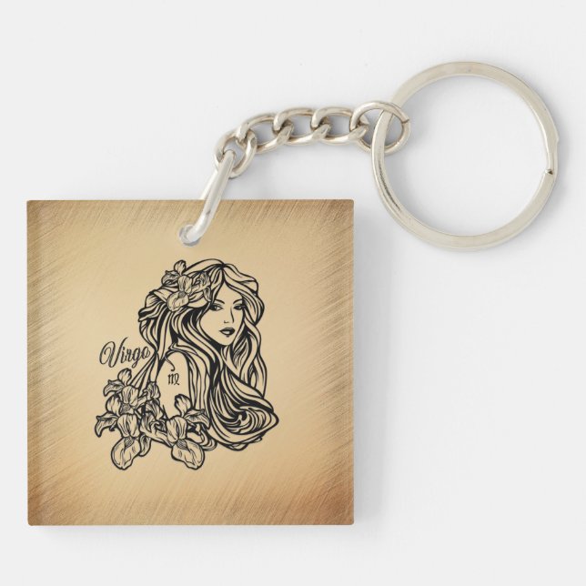 Porte-clefs Virgo Zodiac - Antique Look (Dos)