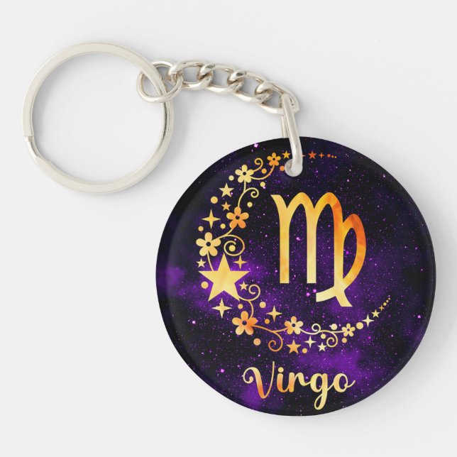 Porte-clefs Virgo Zodiac Elegance - Déverrouiller les étoiles (Devant)